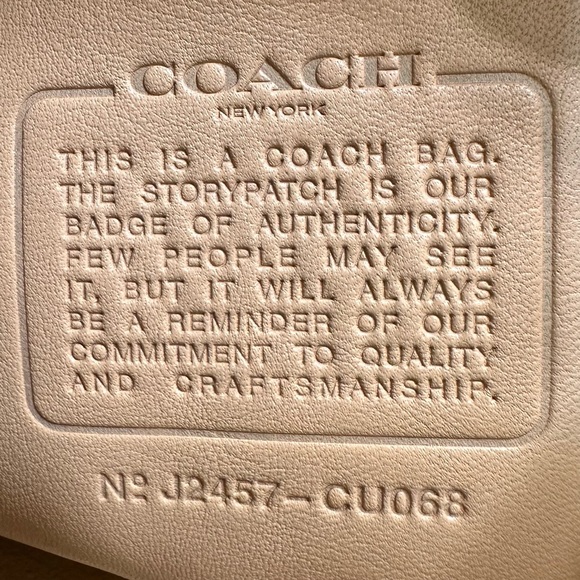 Coach - Brooklyn 28 Shoulder Bag Natural Tan Brass Leather NWT - Picture 9 of 10